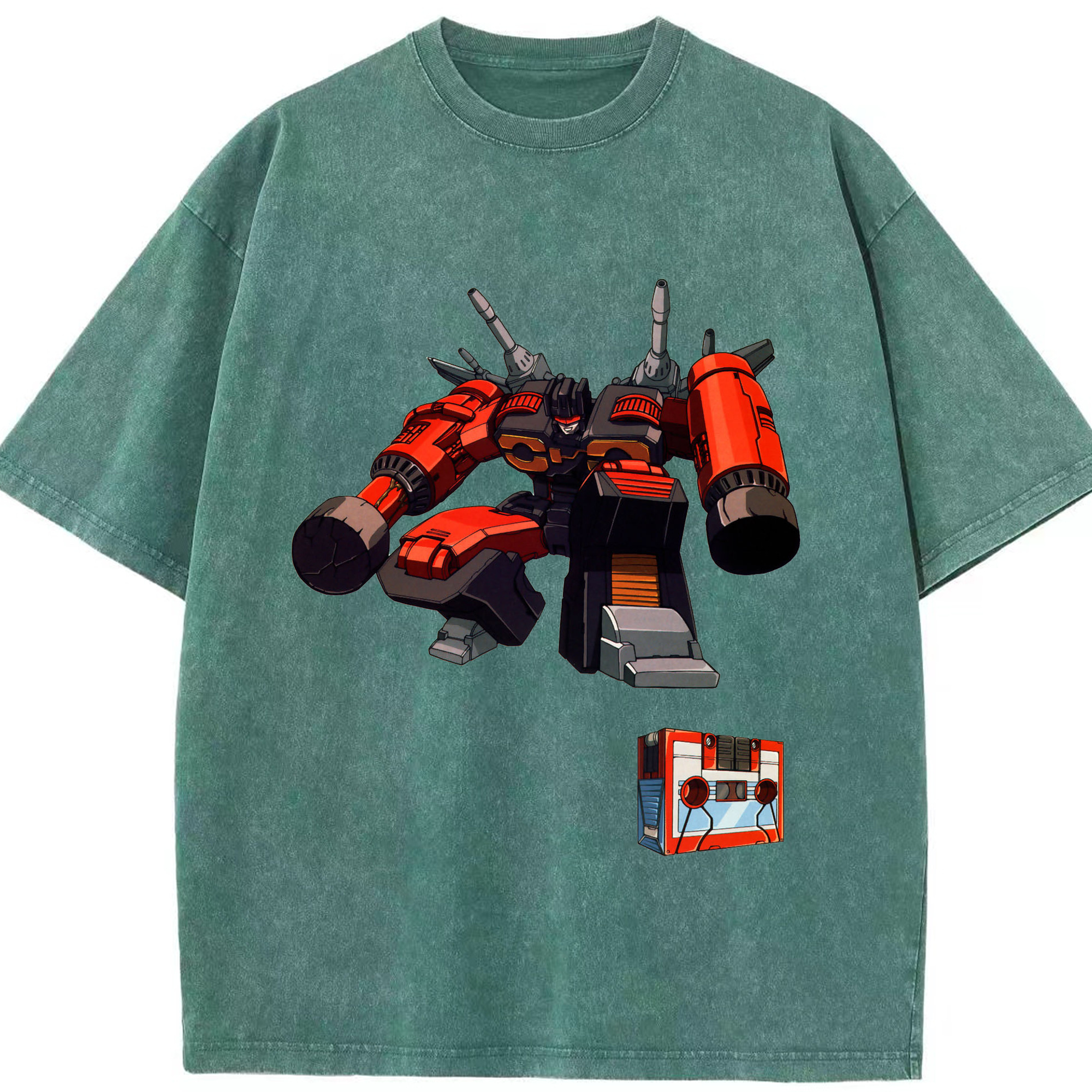 （画像用）  綿100% ヴィンテージ風 半袖Tシャツ（フロントプリント）